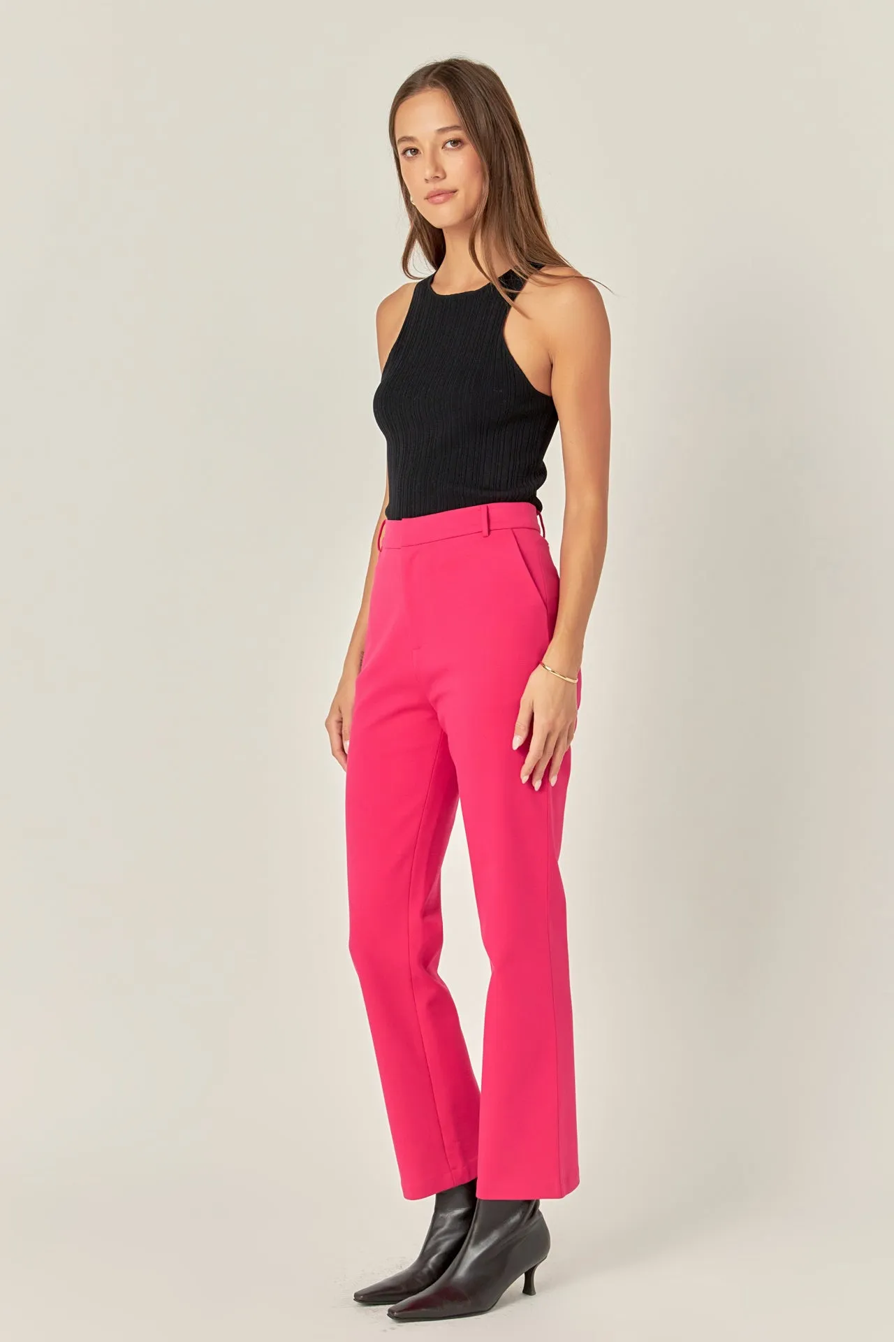 High-waist Knit Pants