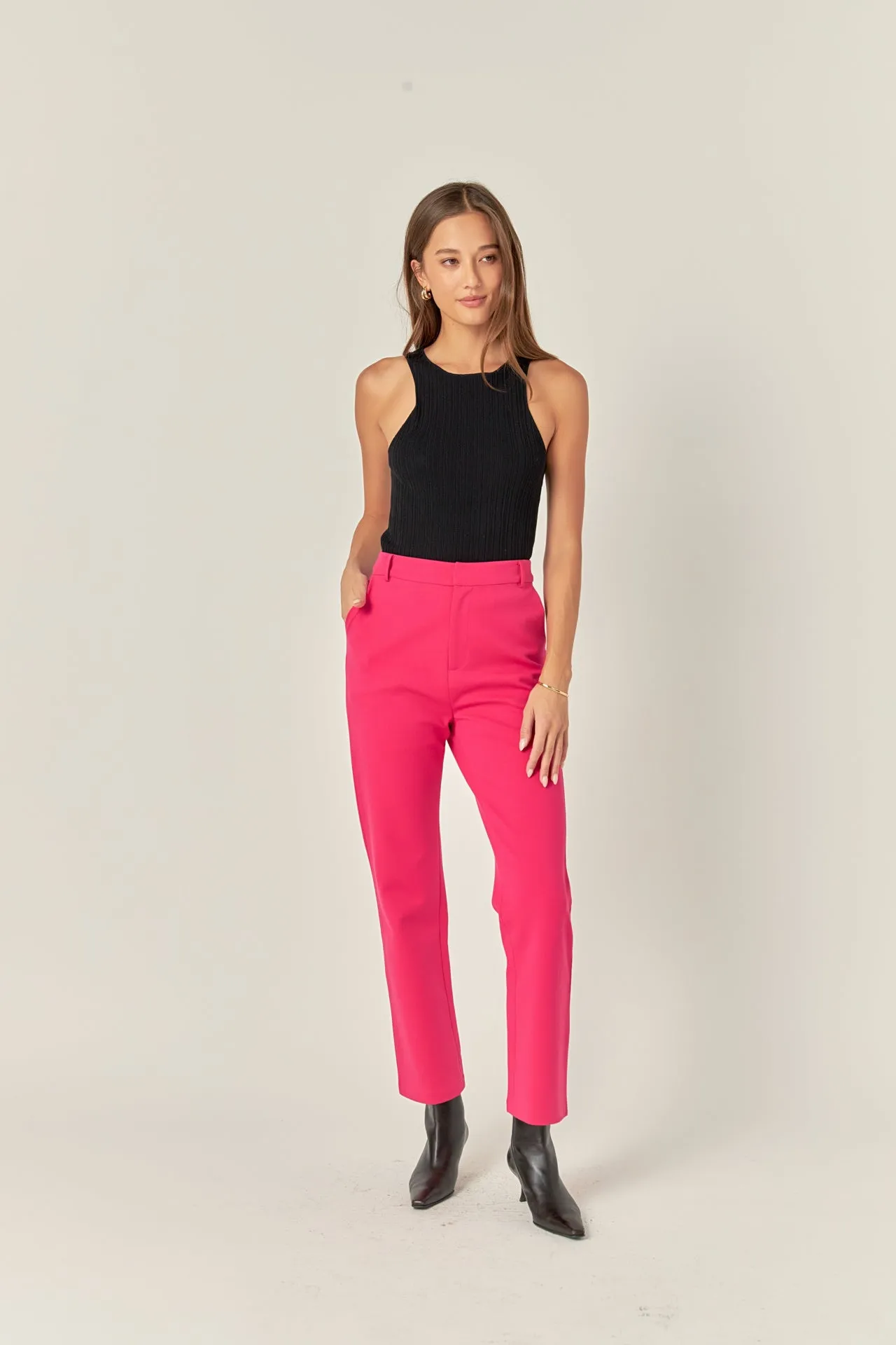 High-waist Knit Pants