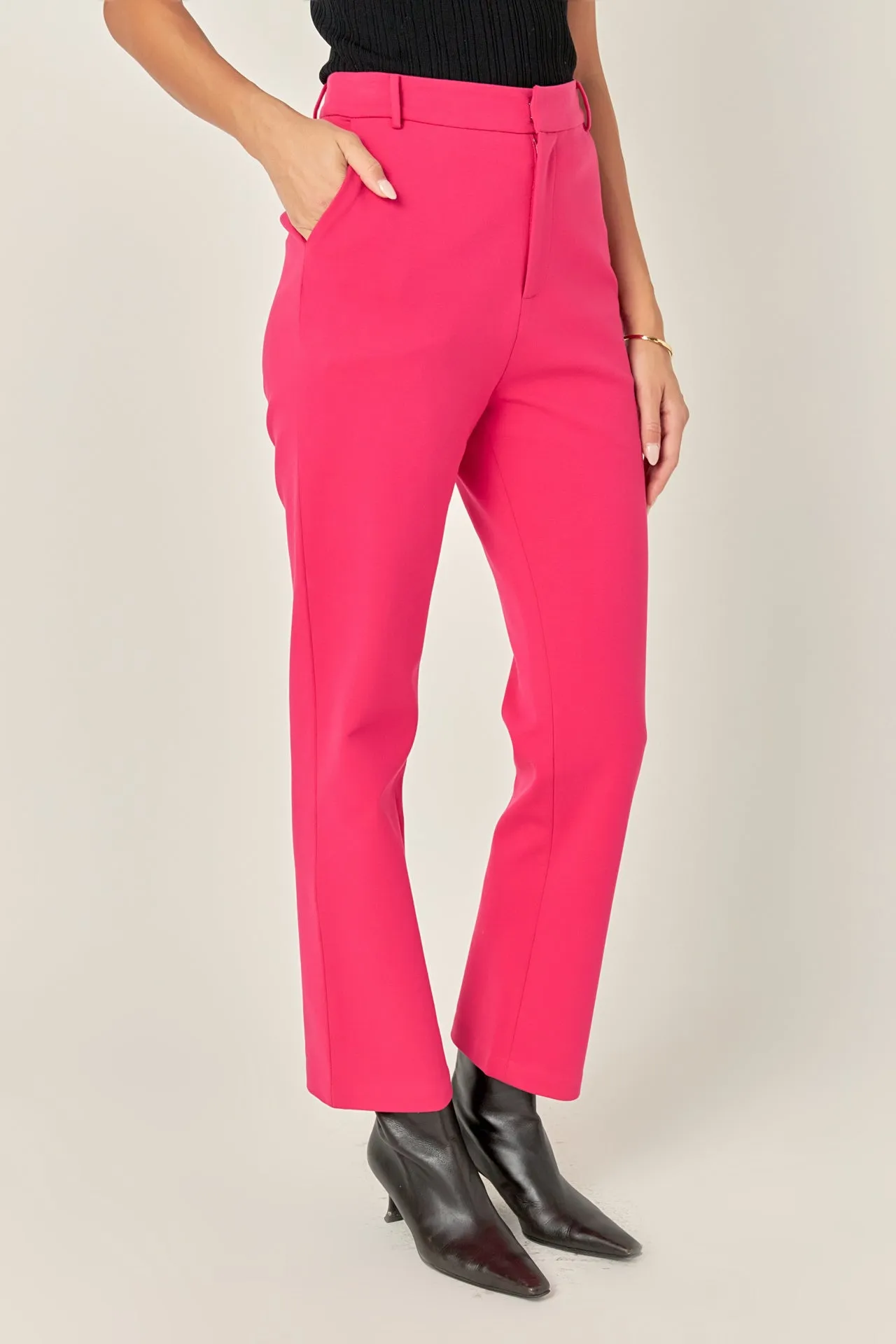 High-waist Knit Pants