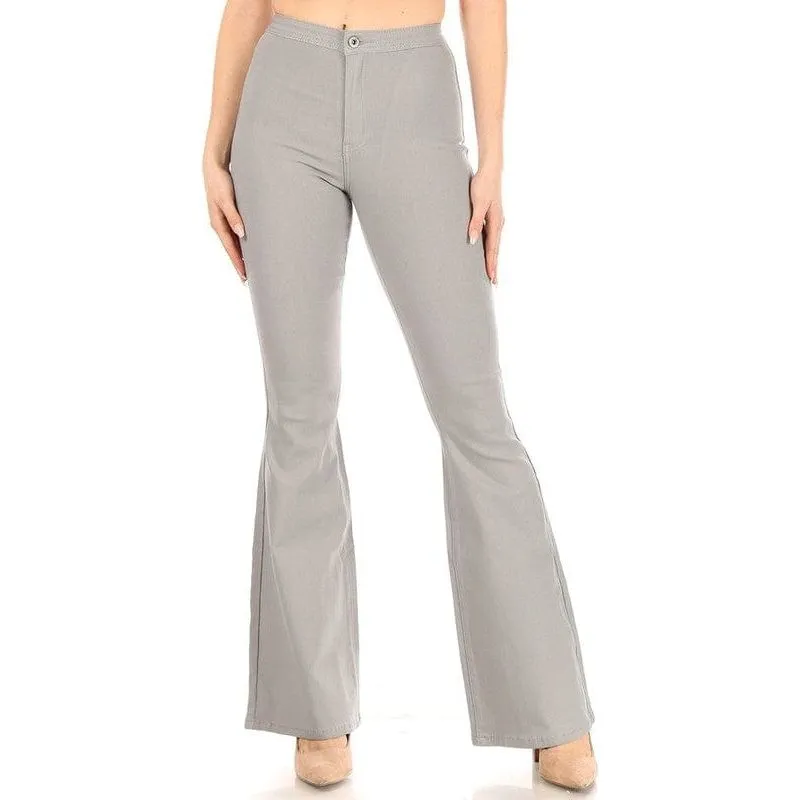 High waist super stretch disco bell bottom pants