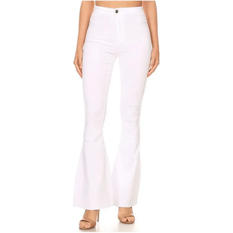 High waist super stretch disco bell bottom pants