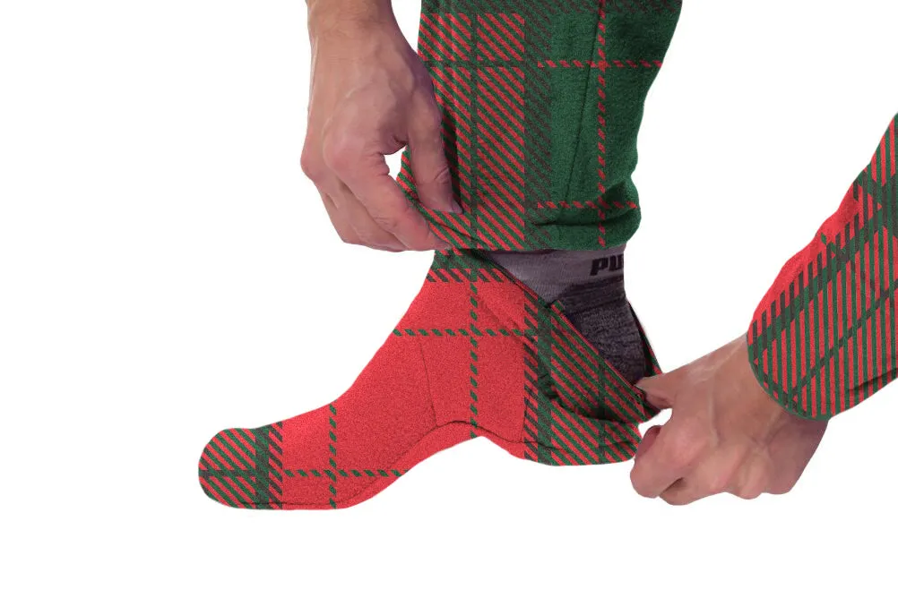 Holiday Plaid Onesie - Detachable Feet