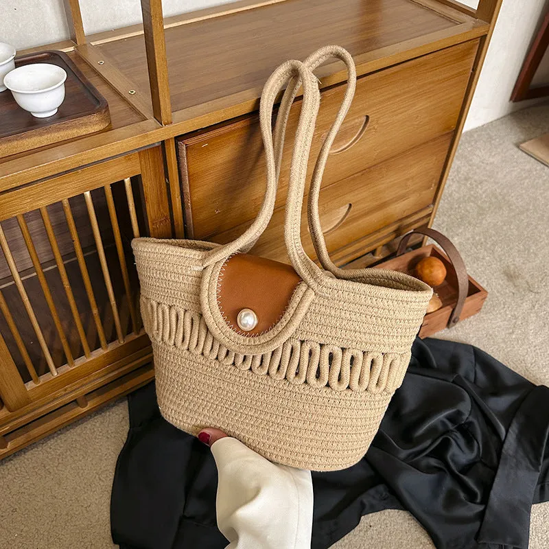 Hollow Woven Lace Scarf Shoulder Bag