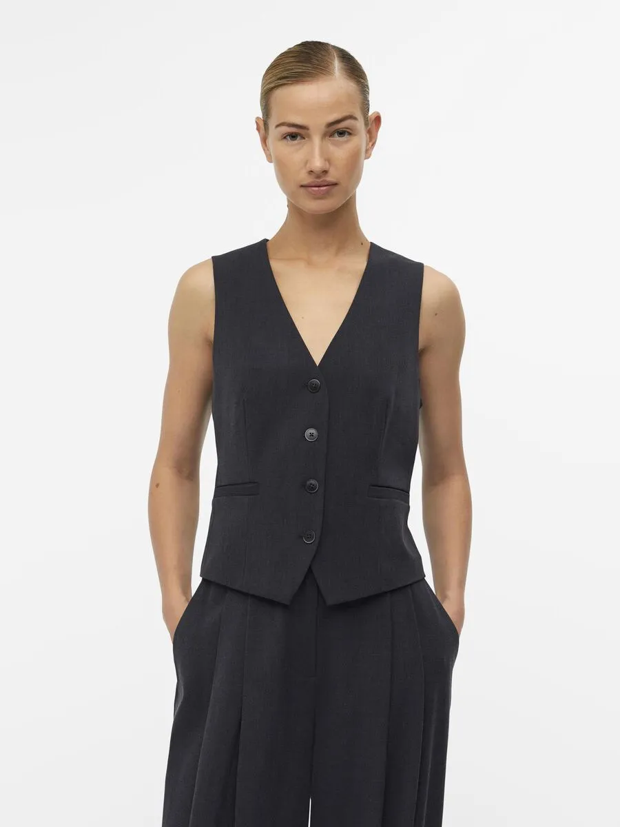 Ida Waistcoat (Dark Grey Melange)