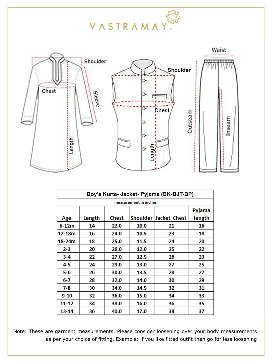 Jashvi Boys Maroon, Mustard And White Jacket, Kurta and Pyjama Set