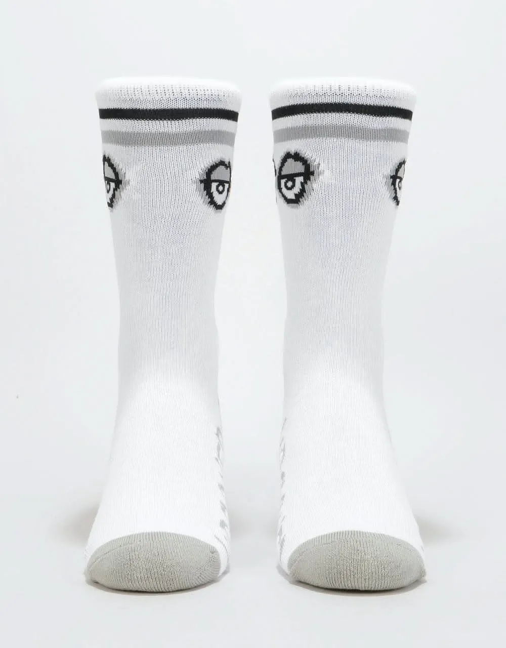 Krooked Big Eyes Socks - White/Grey/Black