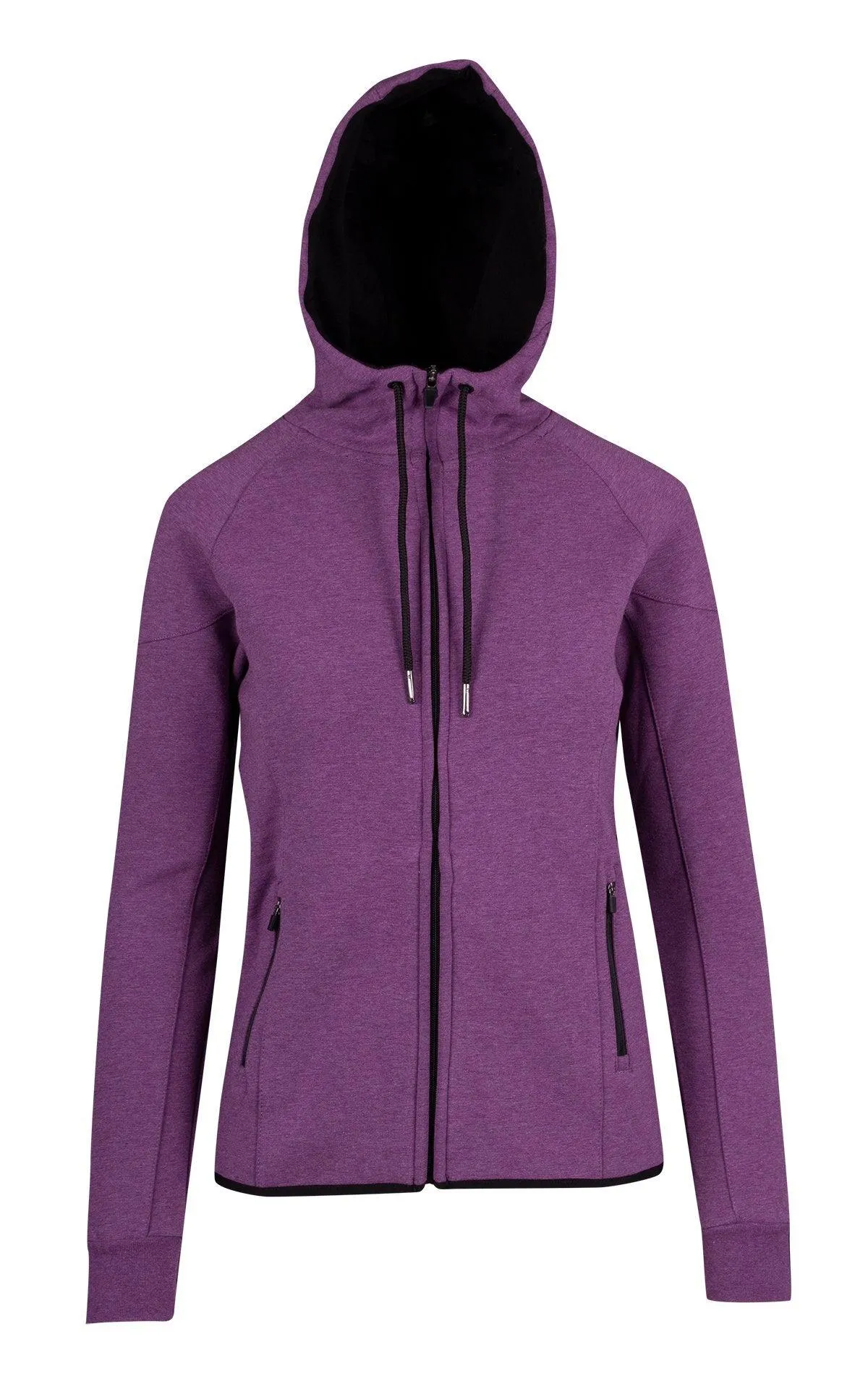 Ladies Cotton Bonded Polar Fleece - Aubergine Marle