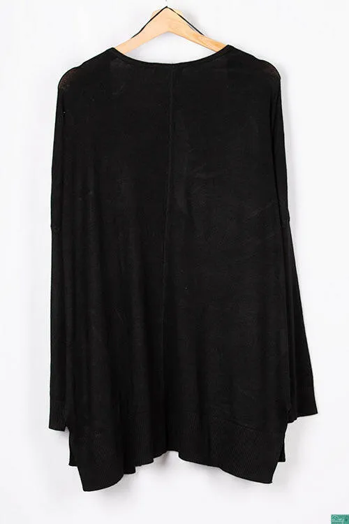 Ladies Long Drape Cardigan