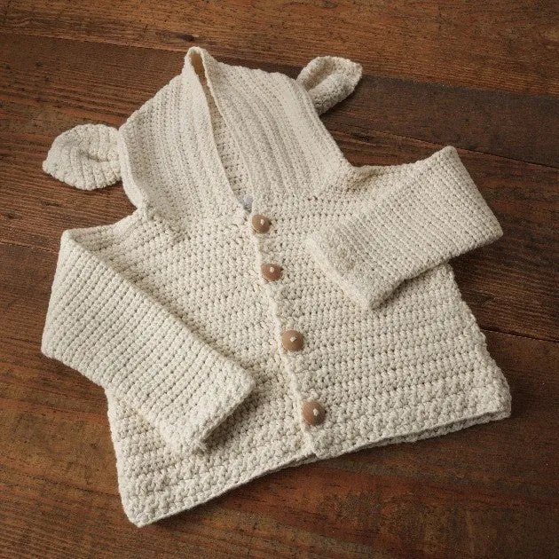 Lamb's Ear Cardigan Crochet Kit