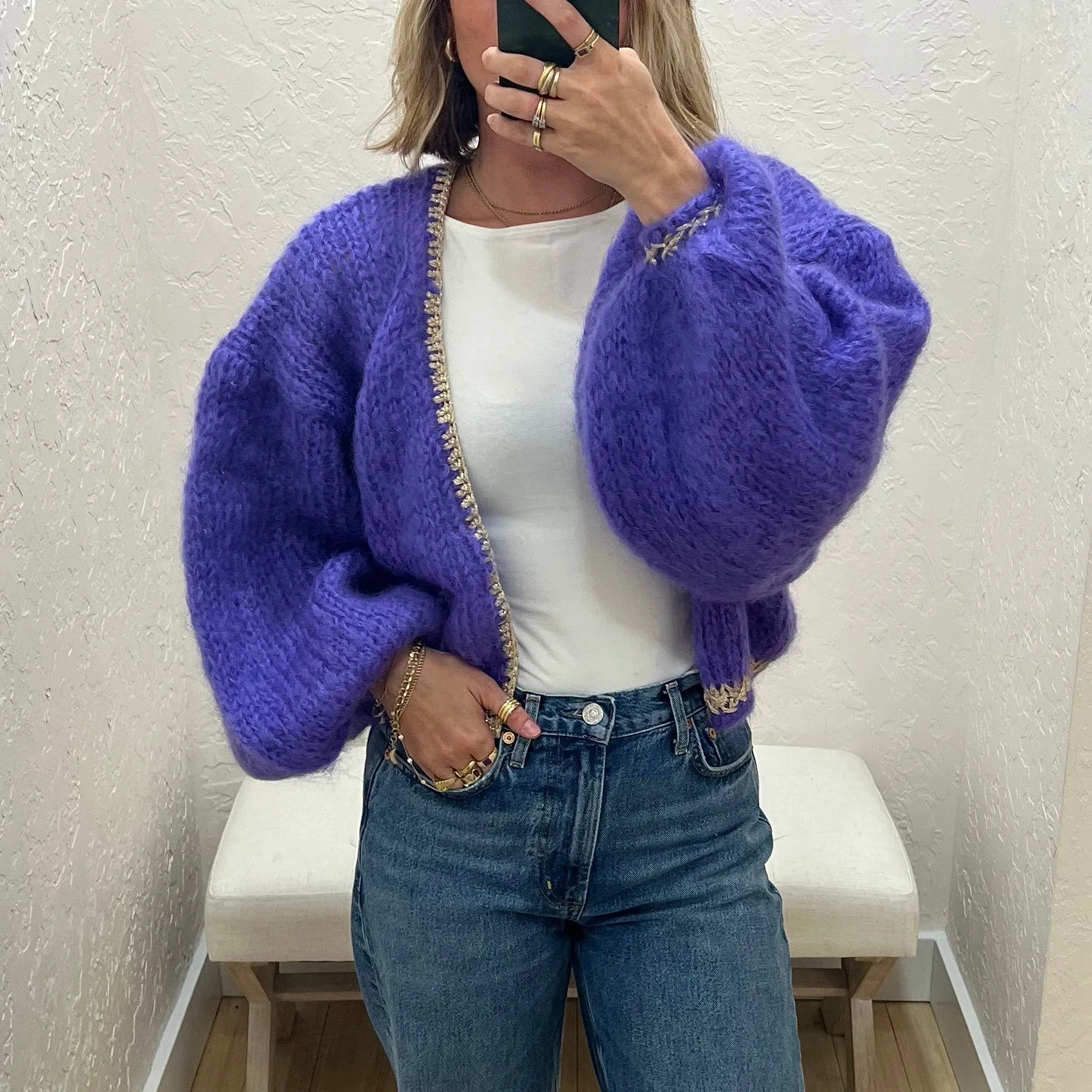 Lizzie Cardigan - Purple