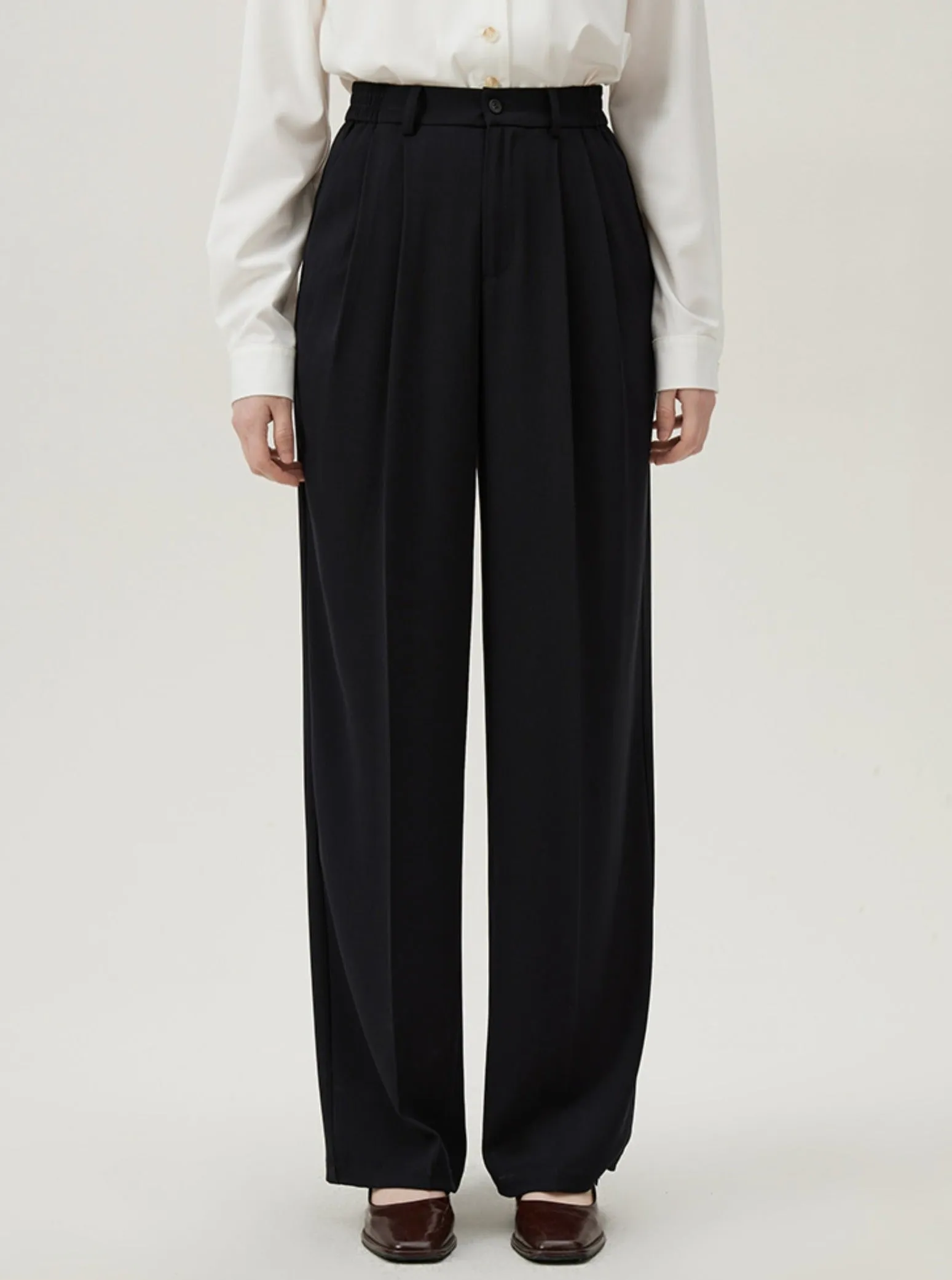 Loose High Waist Straight Pants