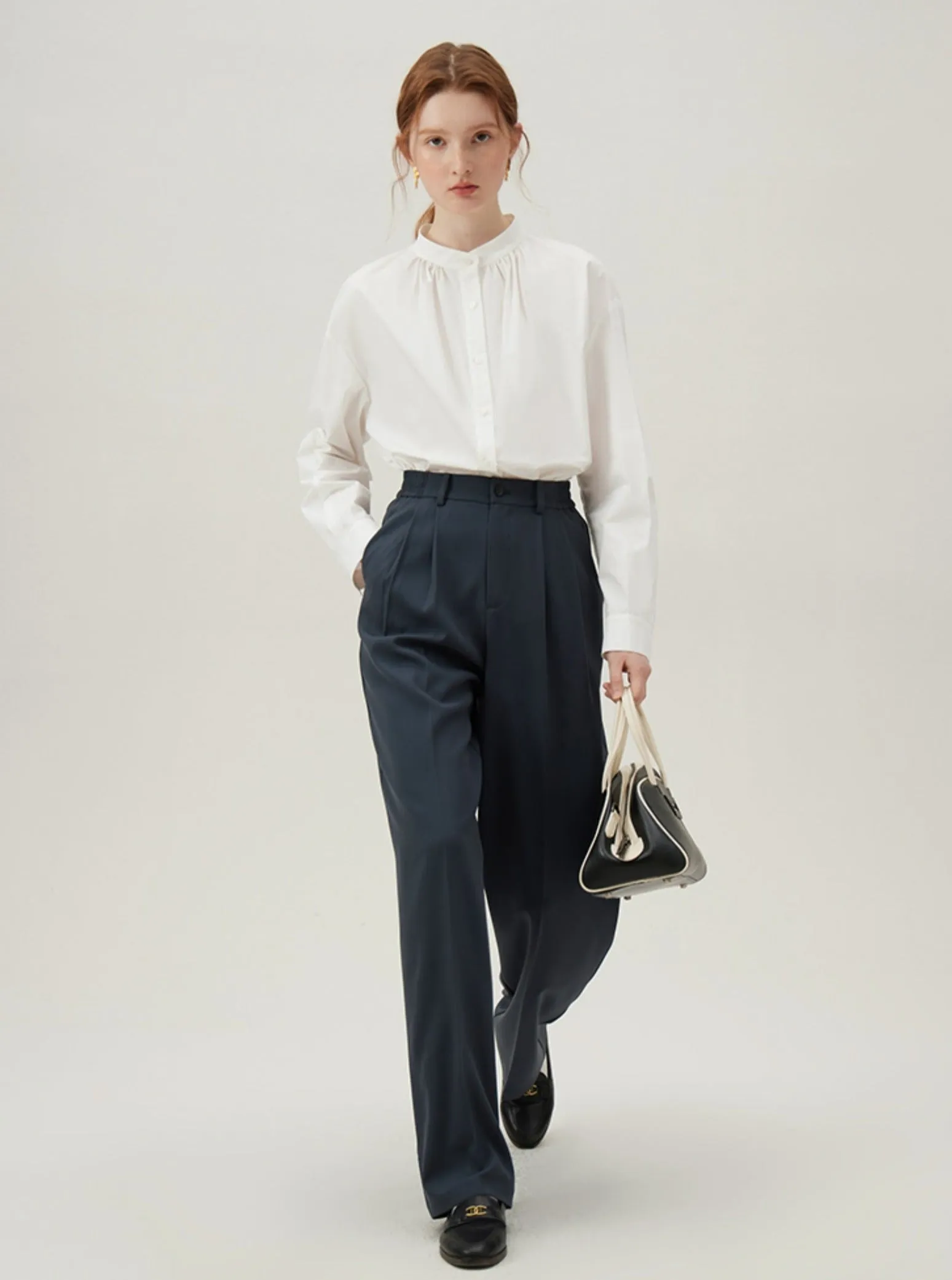 Loose High Waist Straight Pants