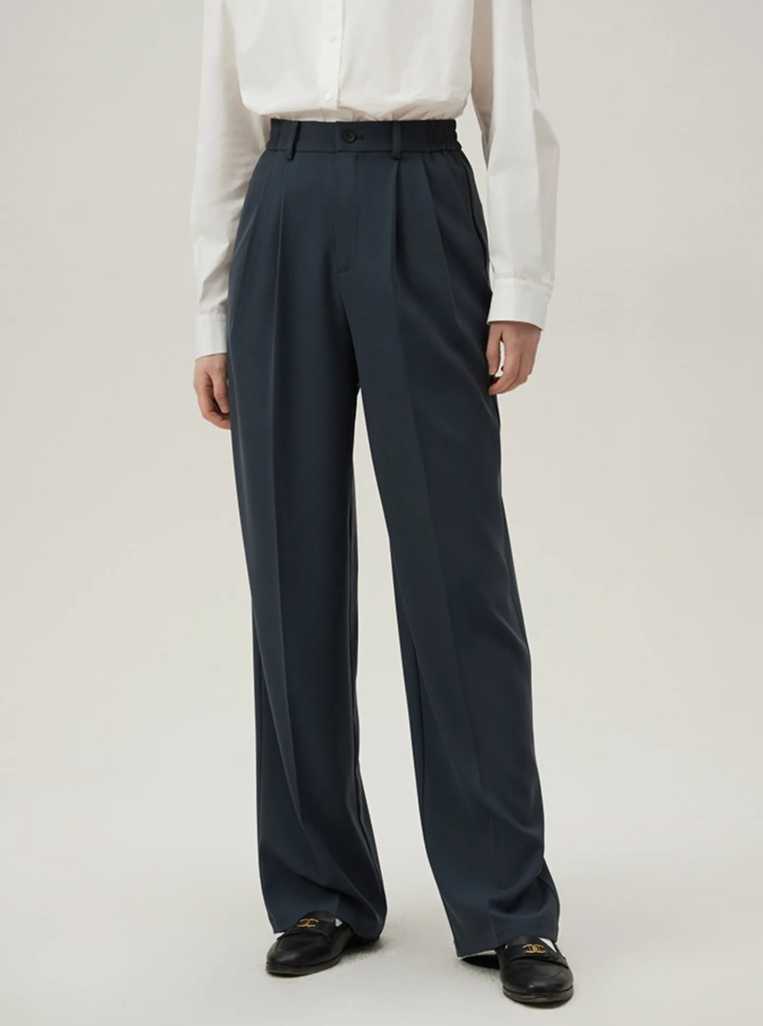 Loose High Waist Straight Pants