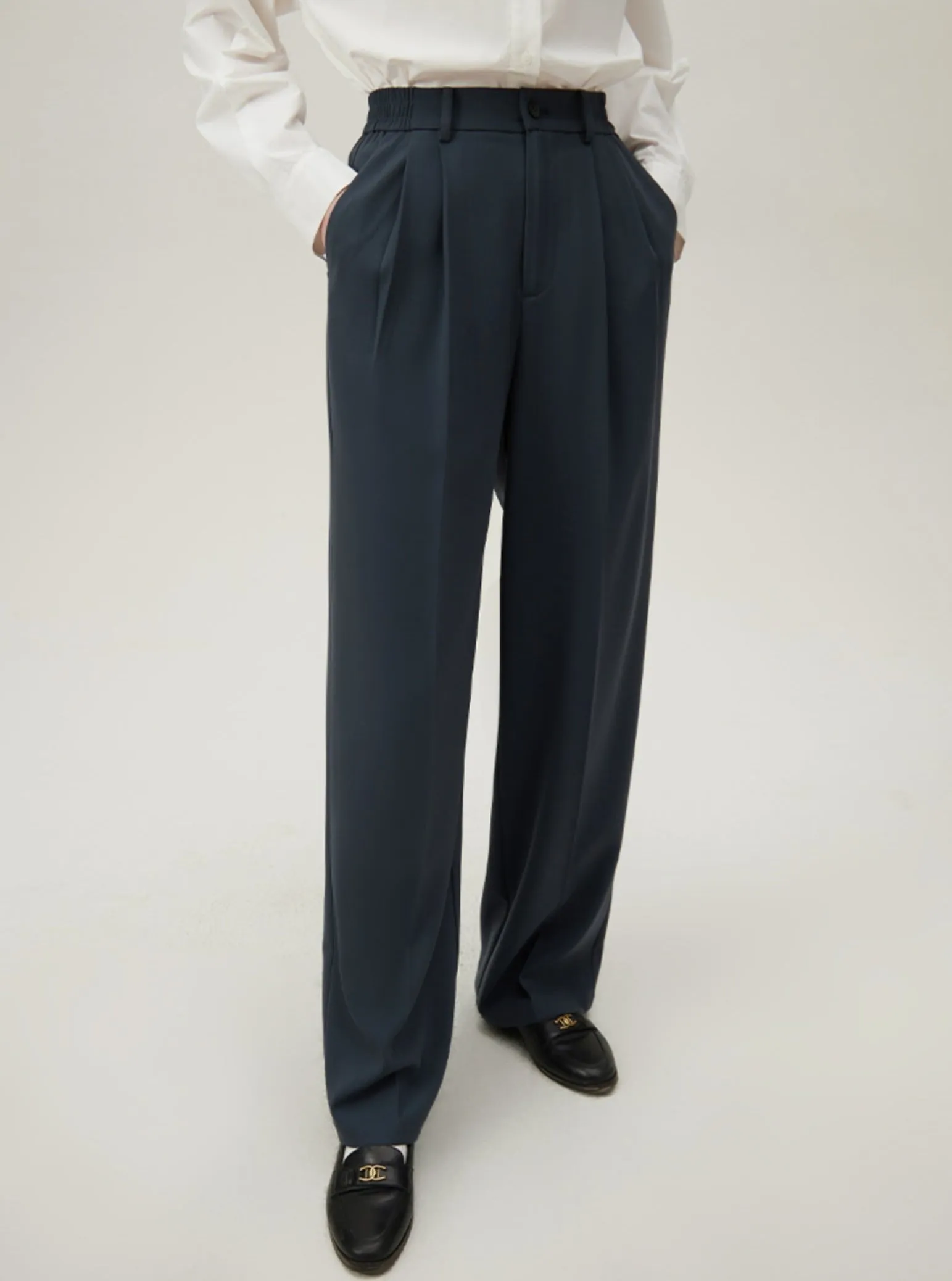 Loose High Waist Straight Pants