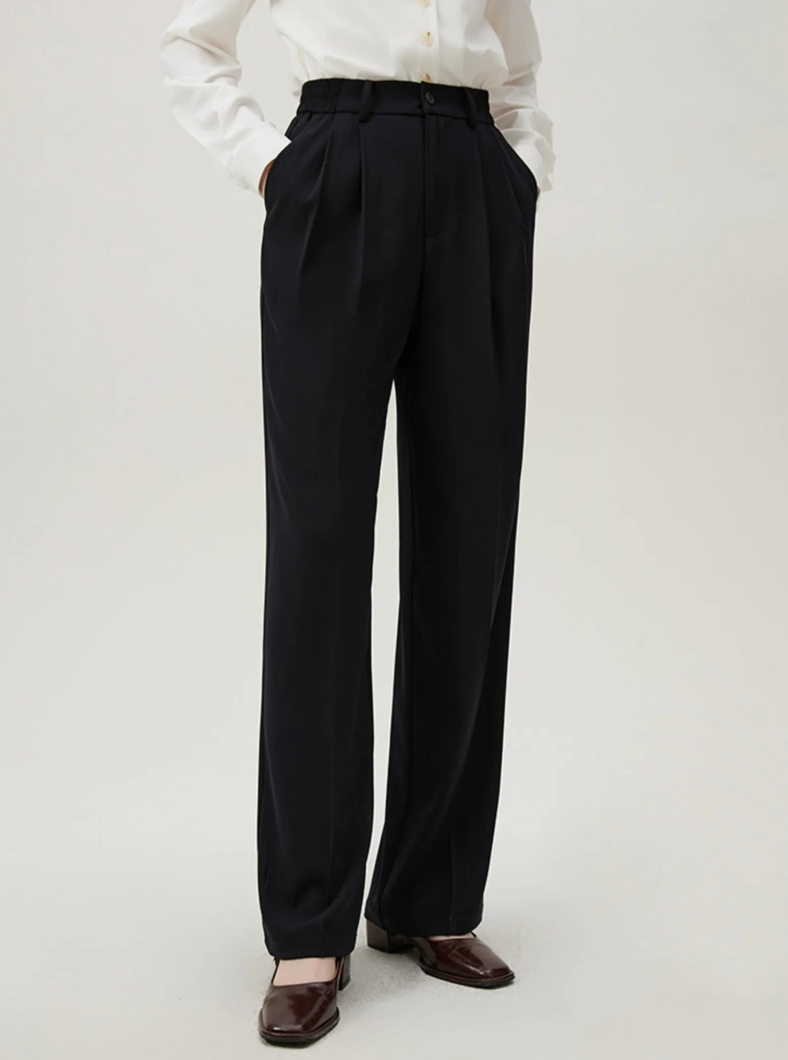 Loose High Waist Straight Pants