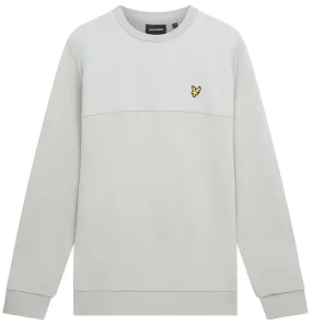 Lyle and Scott Mens Softshell Panel Sweatshirt Cold Grey