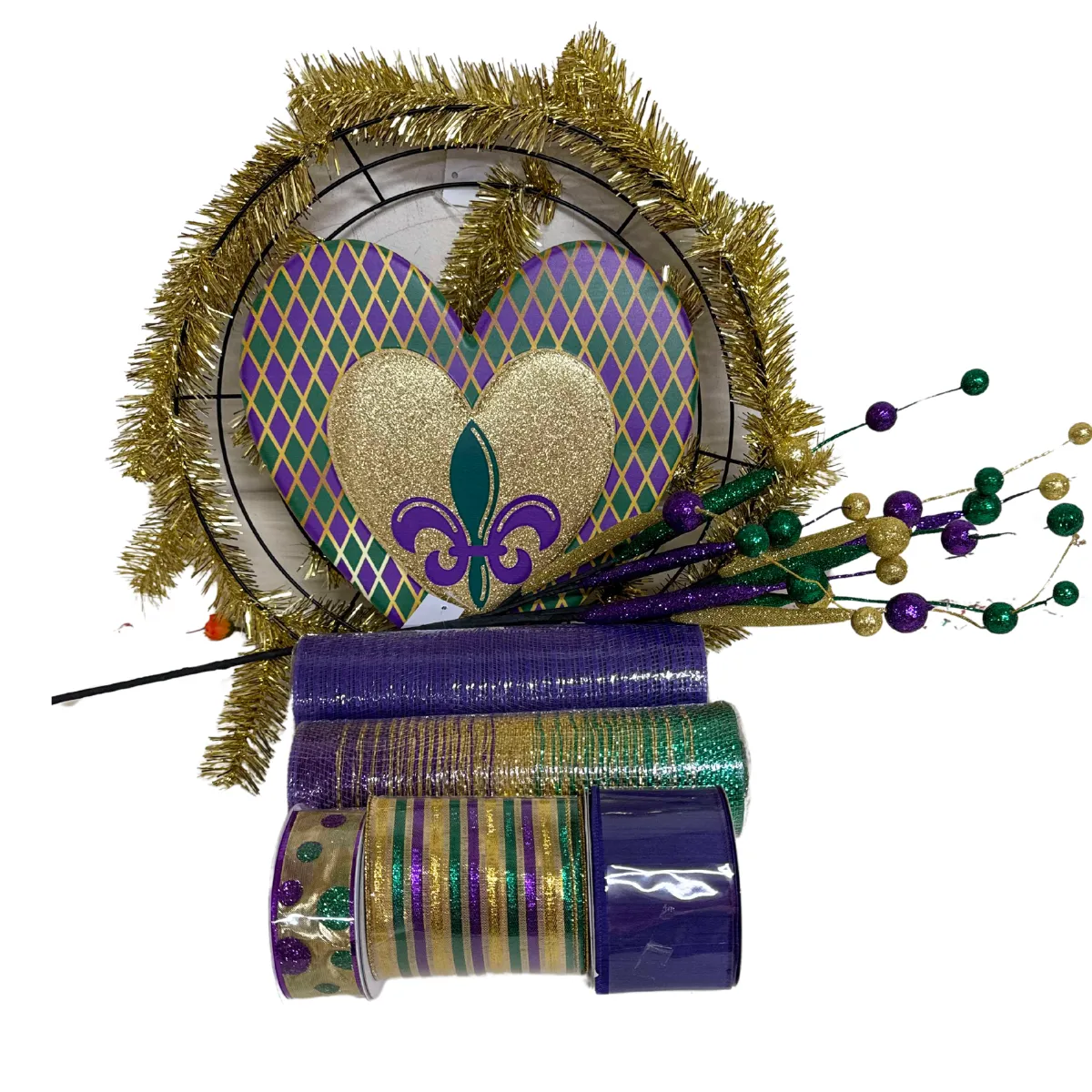 McKenzie Cole Mardi Gras Wreath Kit 012424