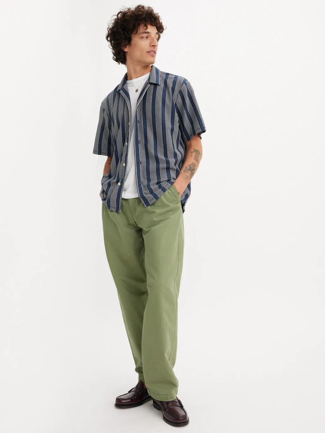 Men's Olive Regular Fit Chinos