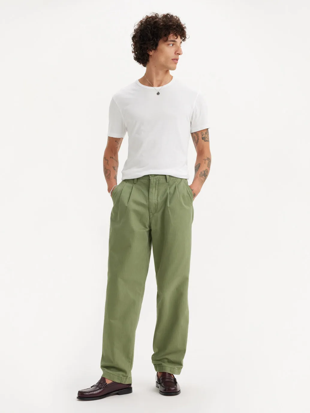 Men's Olive Regular Fit Chinos