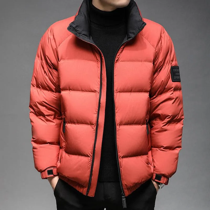 Men's Polyester Loose Solid Color Short Jacket