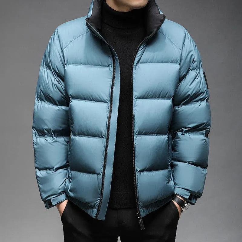 Men's Polyester Loose Solid Color Short Jacket