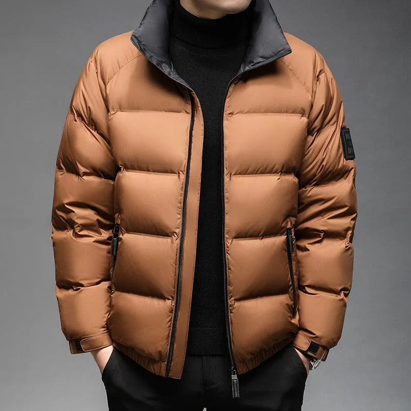 Men's Polyester Loose Solid Color Short Jacket