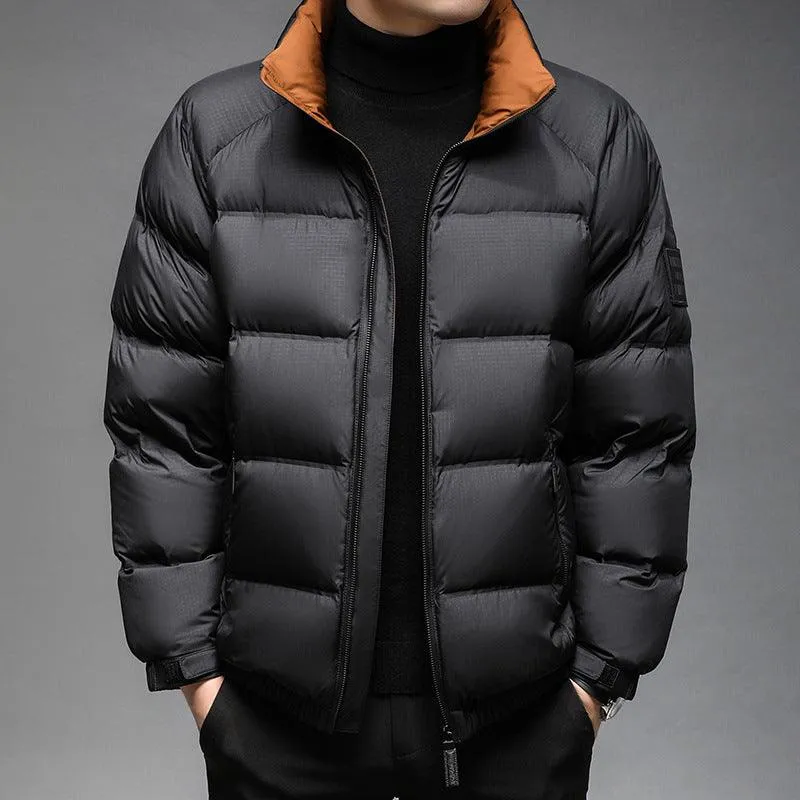 Men's Polyester Loose Solid Color Short Jacket