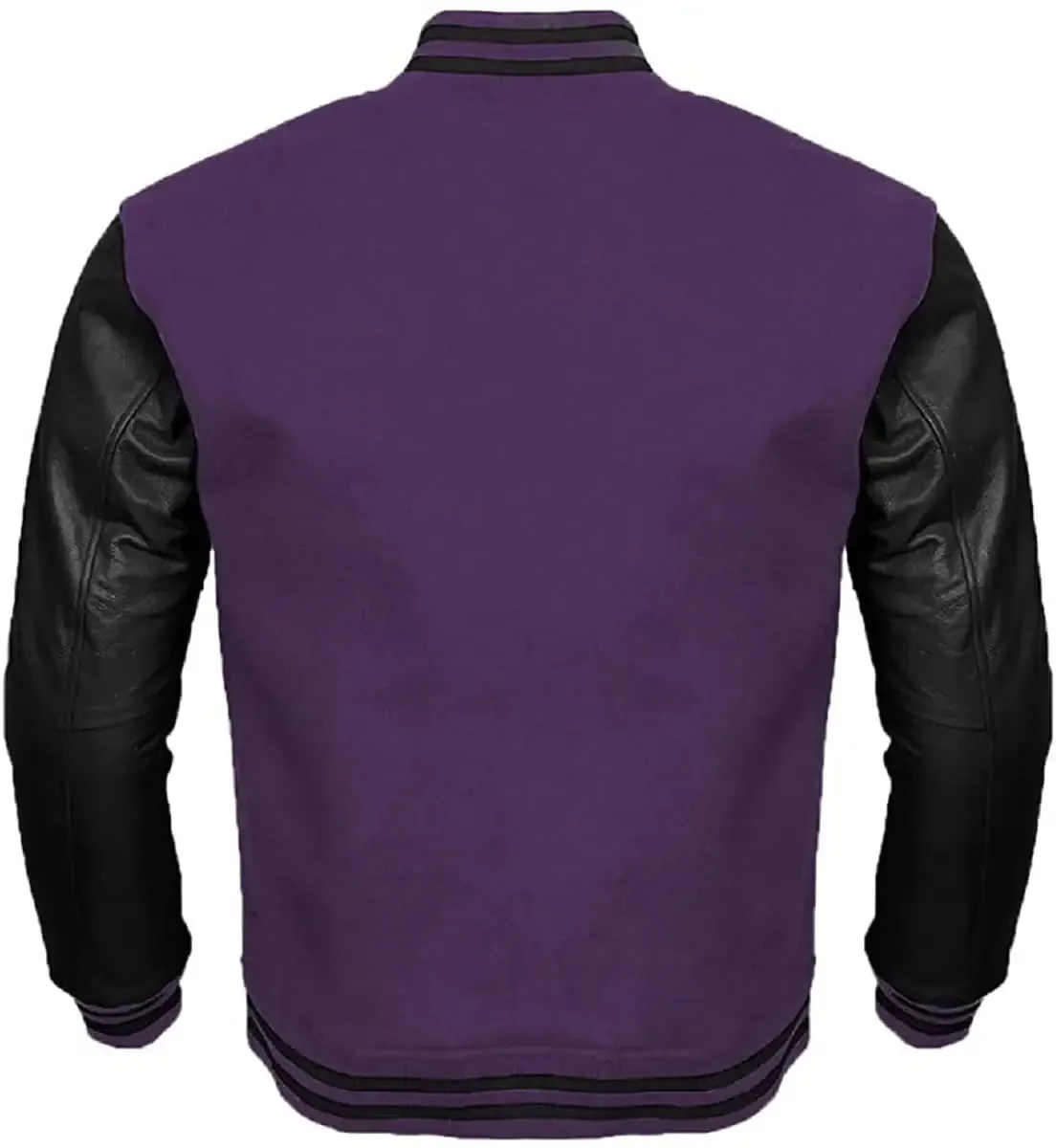 Mens Purple And Black Varsity Jacket