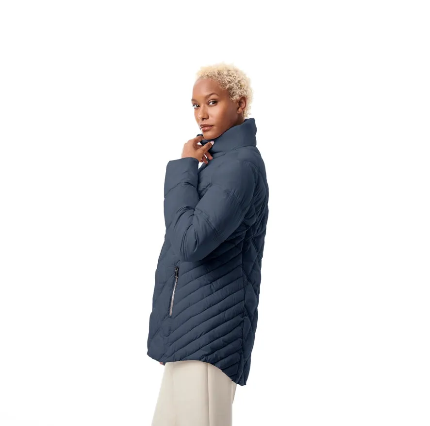 Mix Quilt Puffer Jacket Petrol Blue