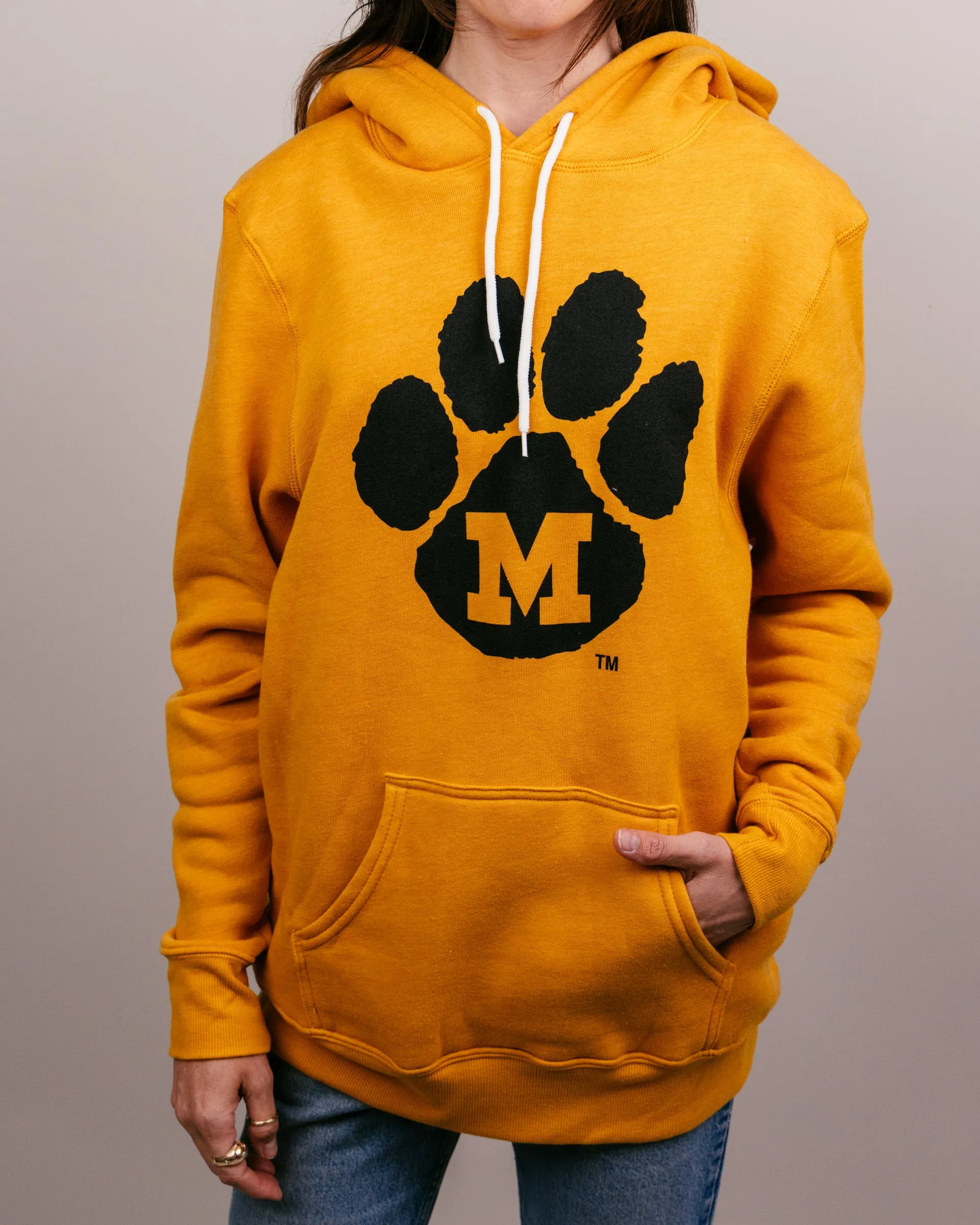 Mizzou Paw Print Gold Hoodie