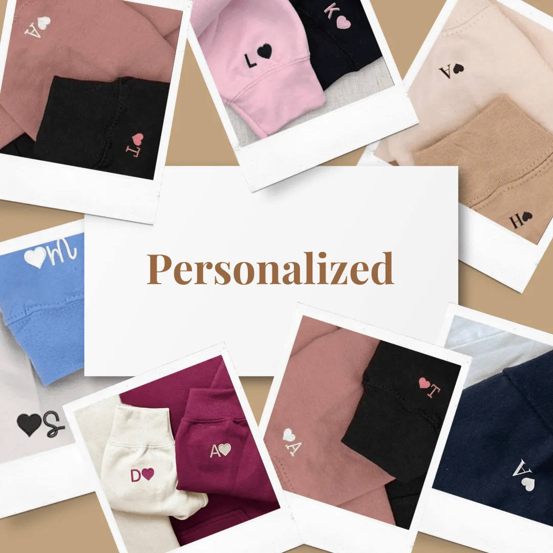 Mr. & Mrs. Couple Matching Hoodies - Personalized Embroidered Hoodies For Couples