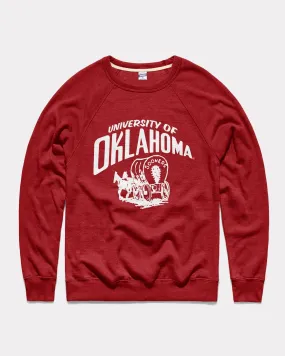 Oklahoma Sooners Pennant Cardinal Crewneck