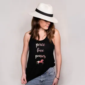 Peace Love and Ponies Swing Tank Top