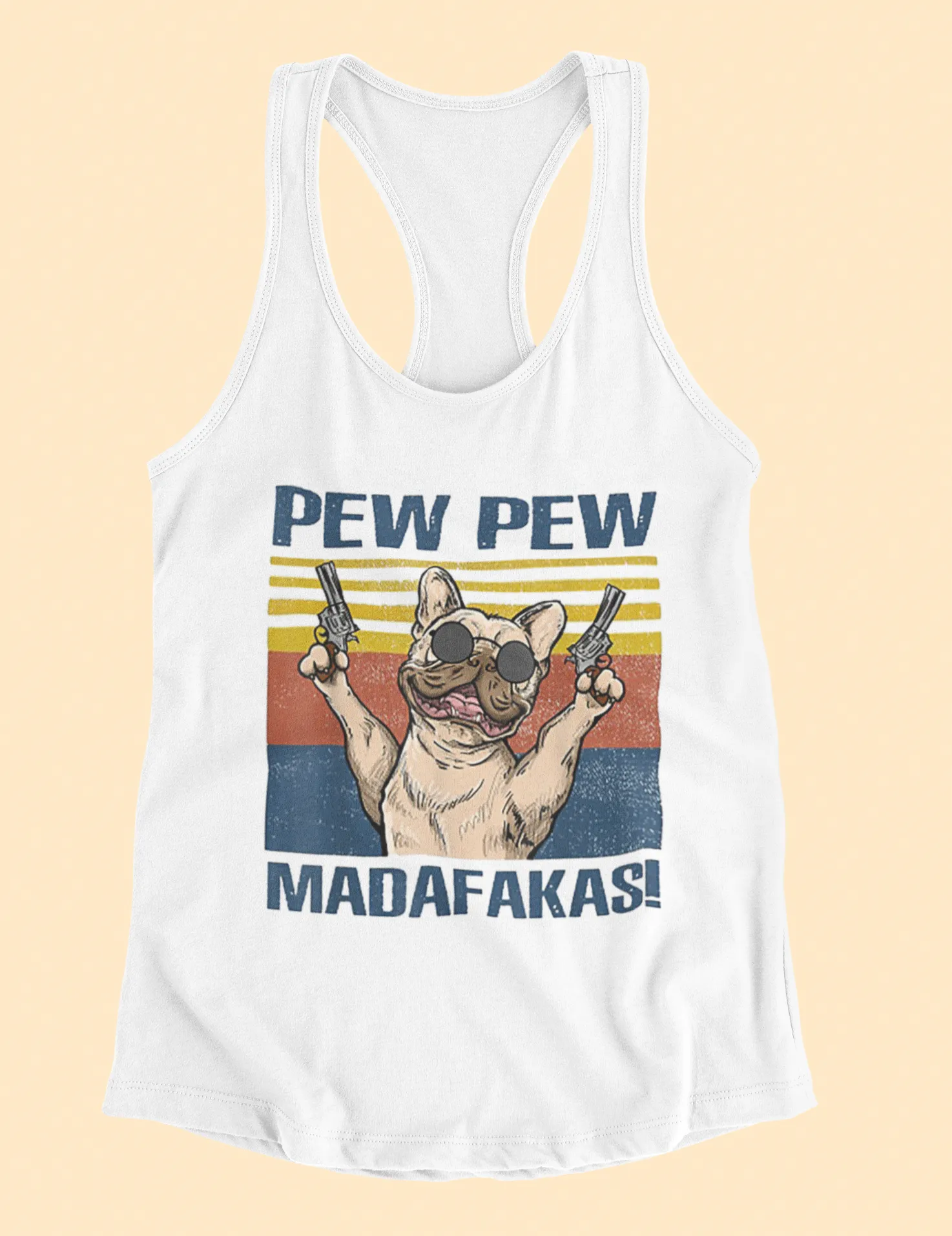 Pew Pew Frenchy Flowy Racerback Tank