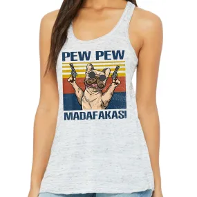 Pew Pew Frenchy Flowy Racerback Tank