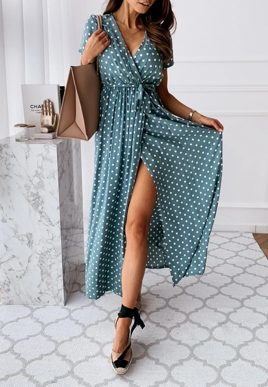 Polka Dot Wrap Dress | S-2XL