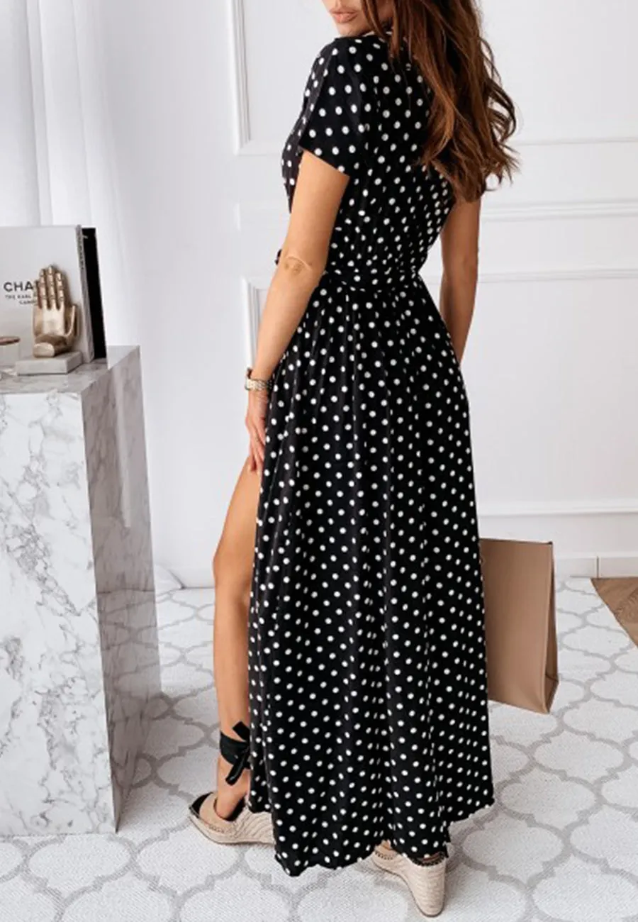 Polka Dot Wrap Dress | S-2XL