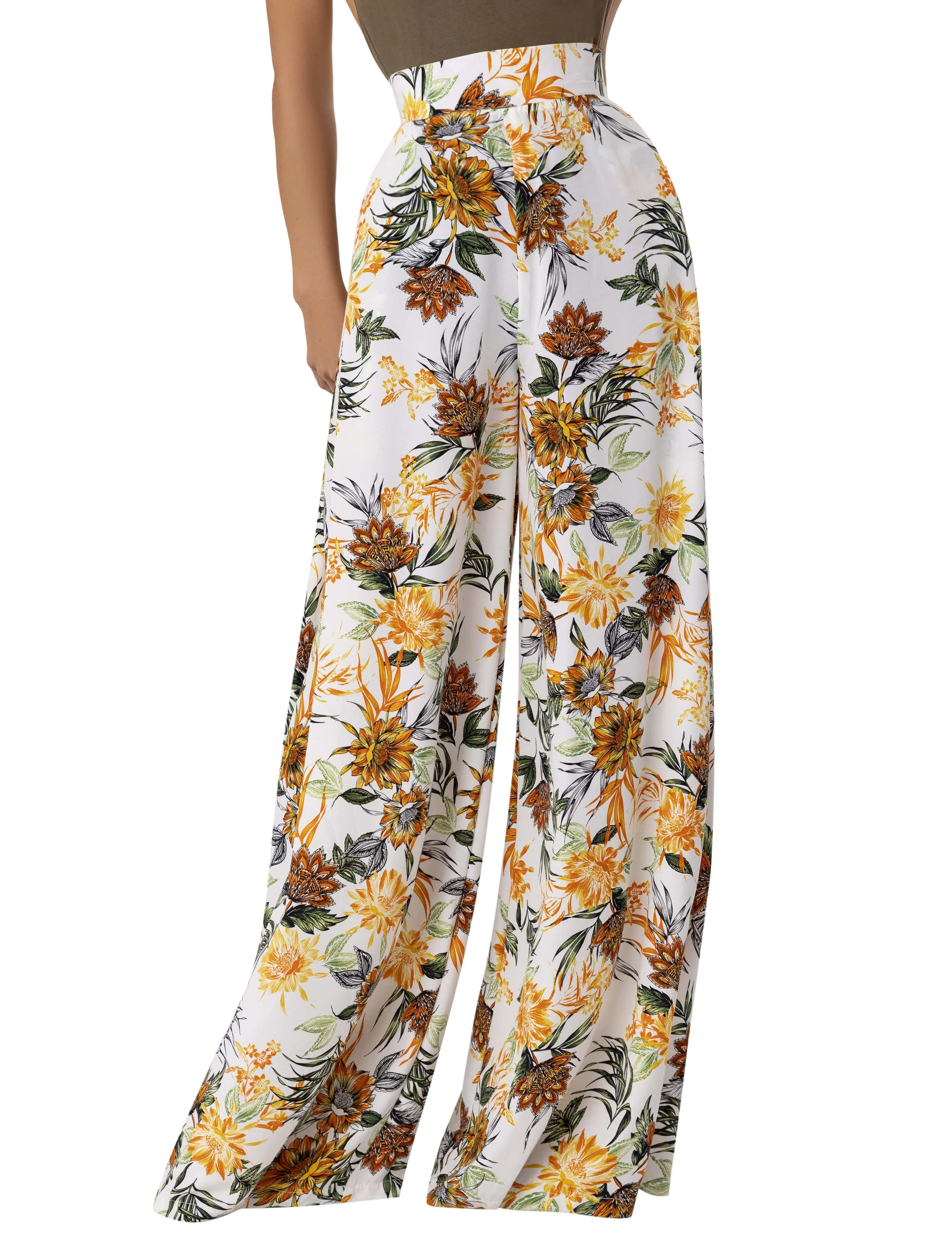 "Savannah" Print Wide Leg Pants