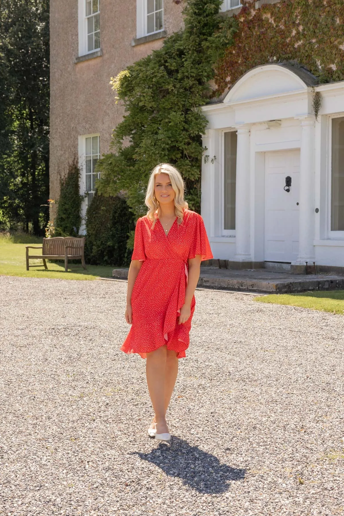 Red Hillary Knee Length Dress