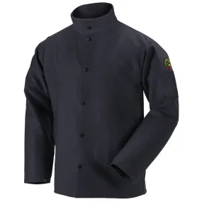 Revco FBK9-30C 30" 9 oz. Black FR Cotton Welding Jacket (1 Jacket)