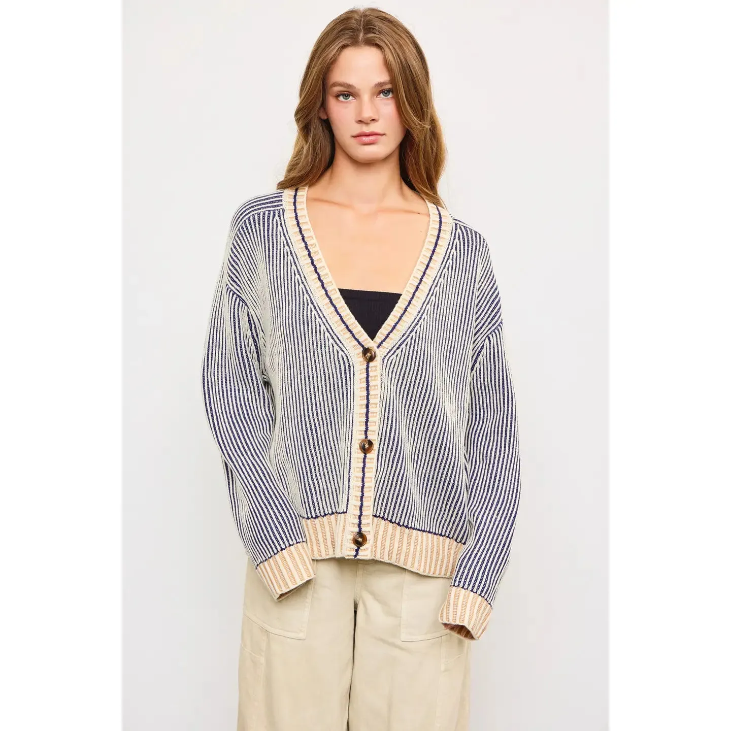 Ribbed Knit Cardigan