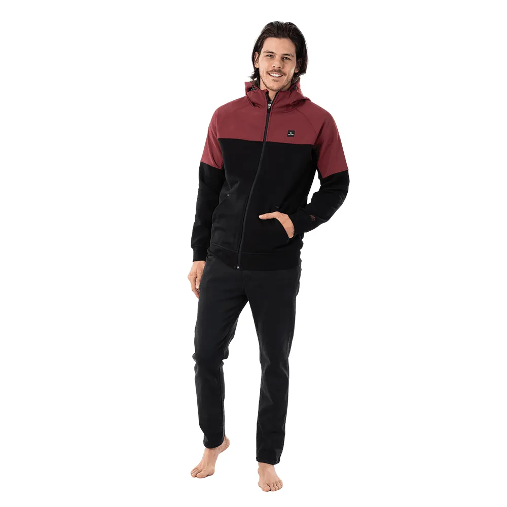 Rip Curl Anti-Series Viral Zip Fleece Jacket Maroon