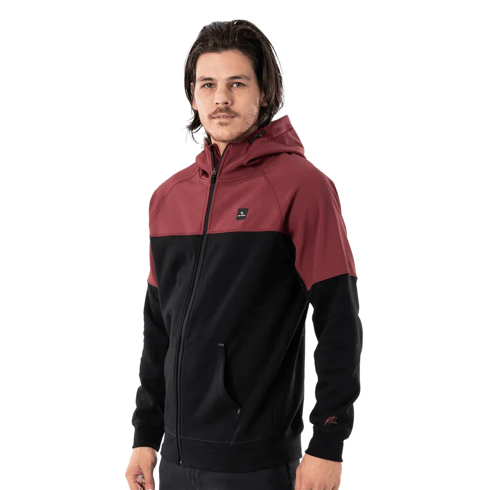 Rip Curl Anti-Series Viral Zip Fleece Jacket Maroon