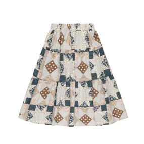 Rylee and Cru Patchwork Midi Skirt