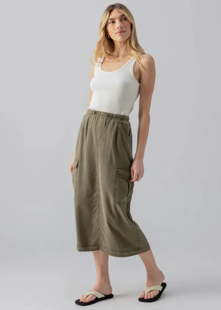 Sanctuary Parachute Skirt - Burnt Olive ***FINAL SALE***