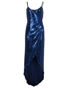 Sequin Wrap Gown