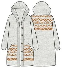 Snoozle Recycled Knitted Hooded Cardigan - Oatmeal