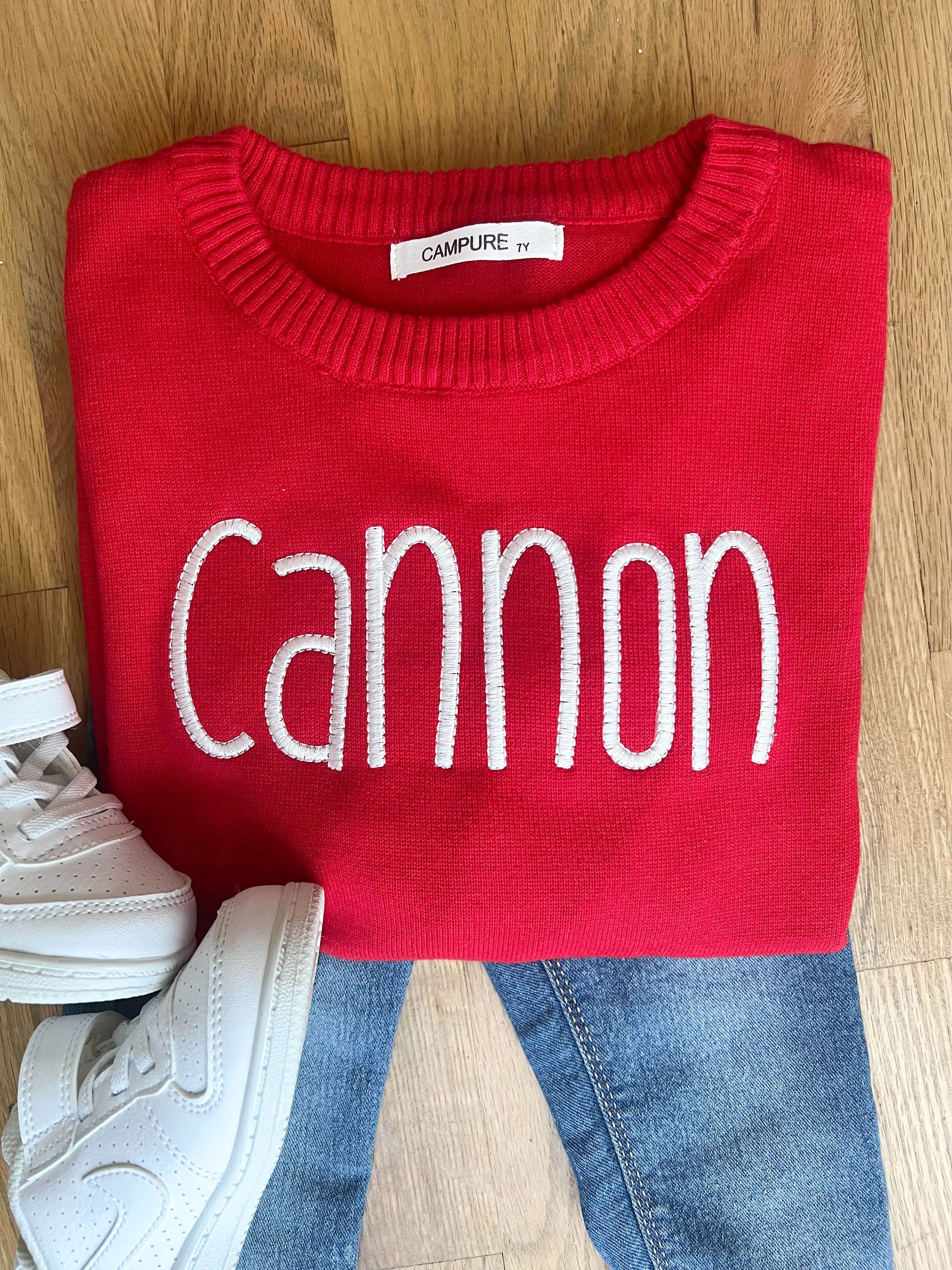 SWEATER CREW NECK RED