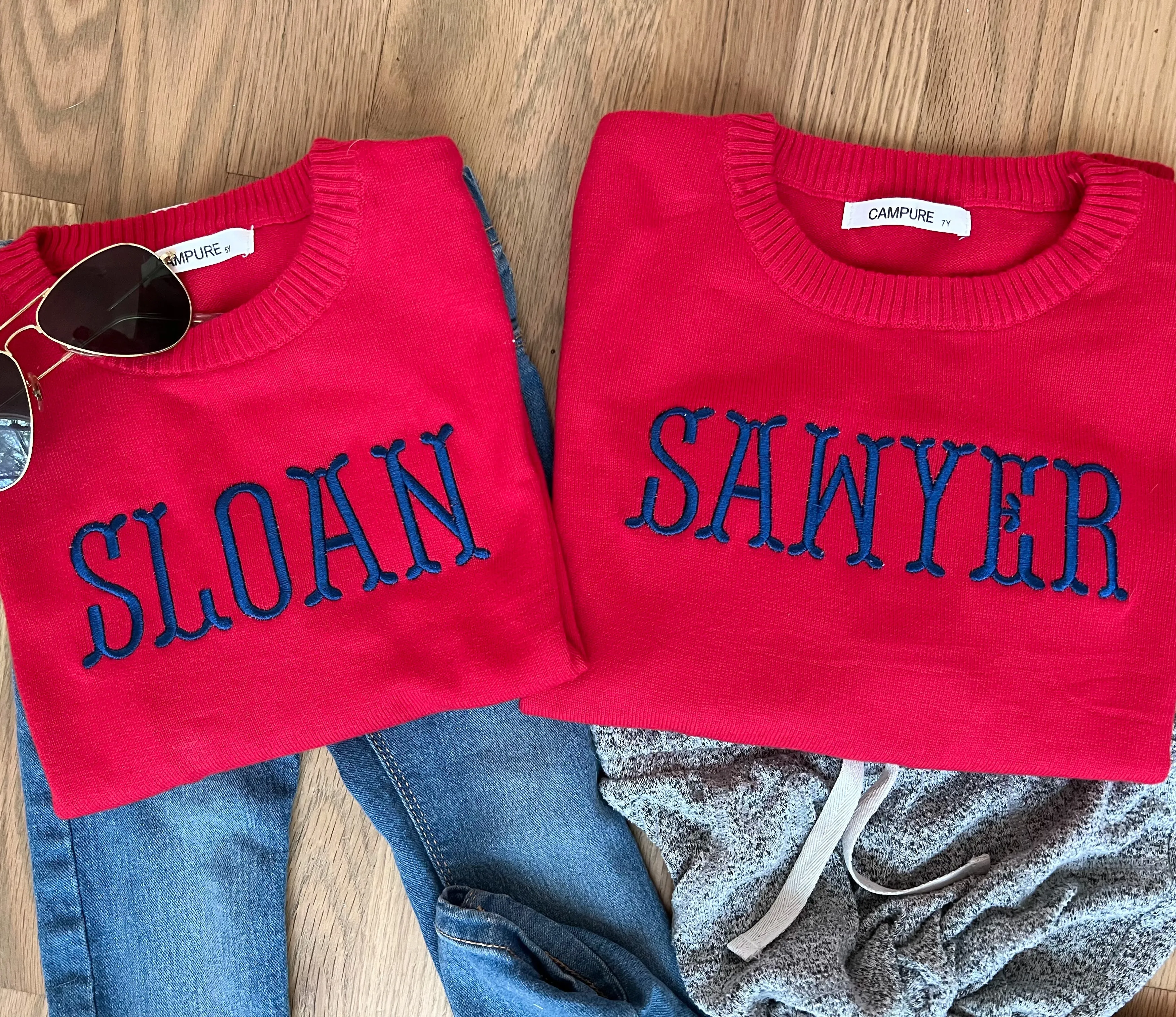 SWEATER CREW NECK RED