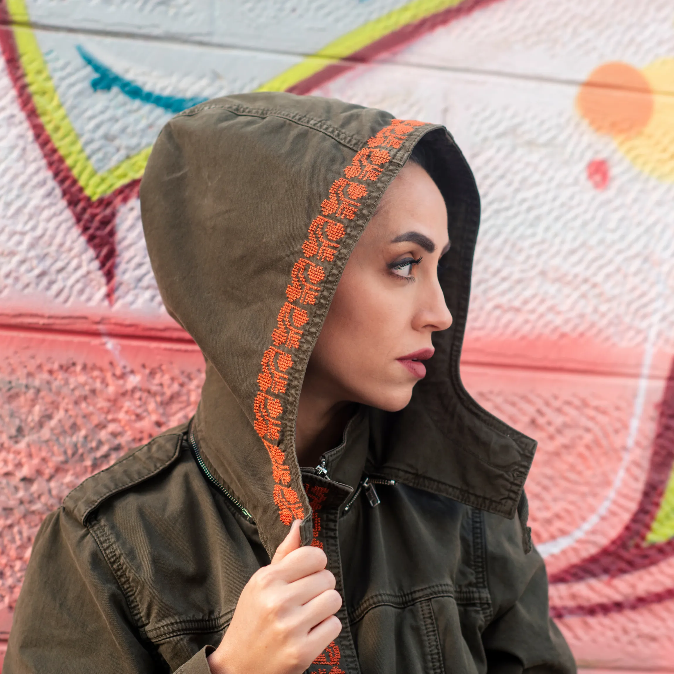 THE SINEAD KHAKI JACKET | PETRA ORANGE